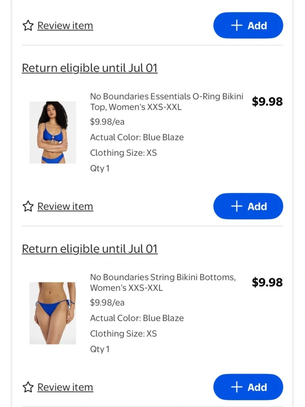 NWT Bikini’s in Blue, Brown & Black - Picture 3 of 4